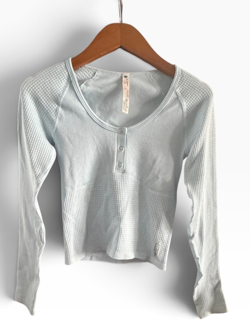 FP Movement Bail Out Crop Thermal Top Light Blue XS/S NWOT